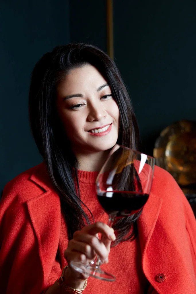 bernice liu holding glass of red wine Bernice Liu